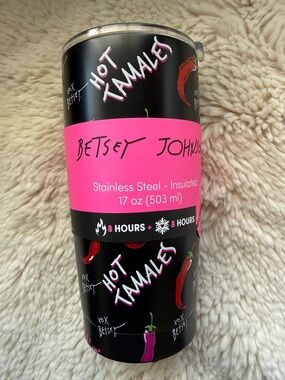 Betsey Johnson New 'Hot Tamale' Stainless Steel Tumbler 17 oz.